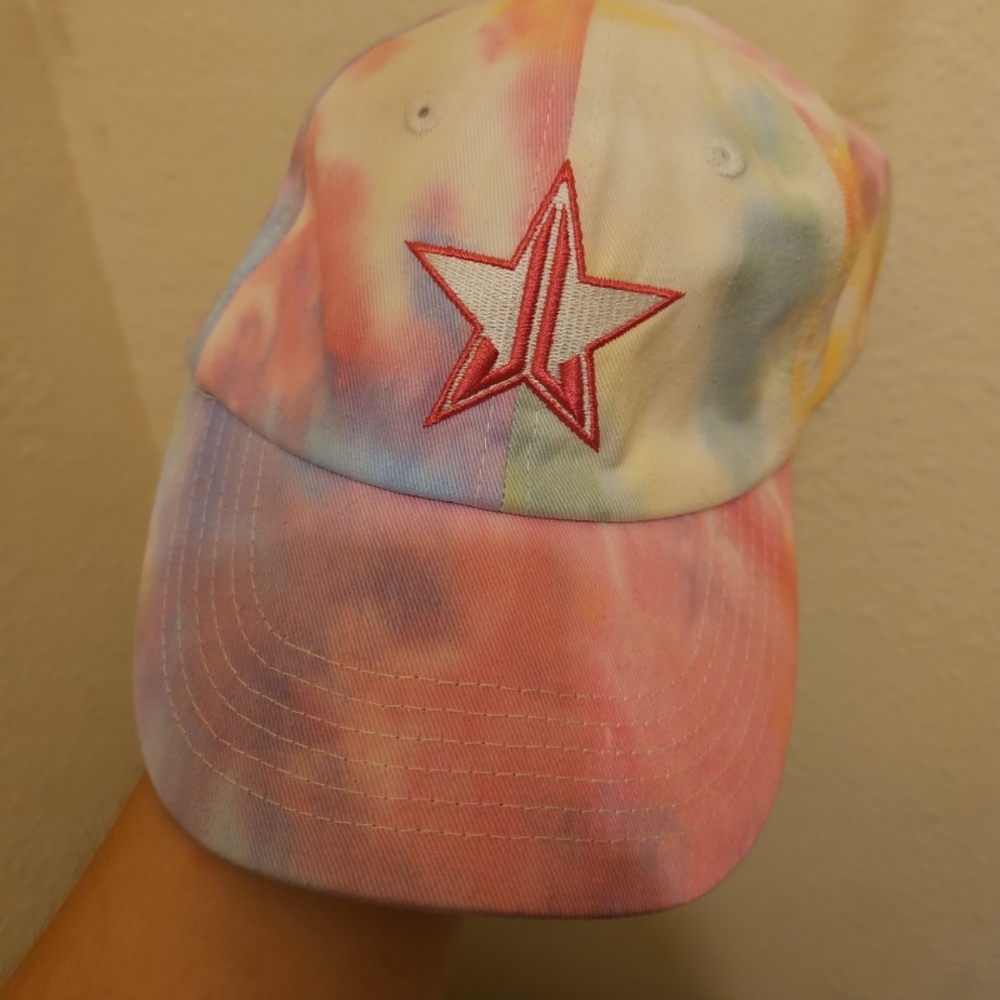 Pink and Blue Tie-Dye Star Hat
